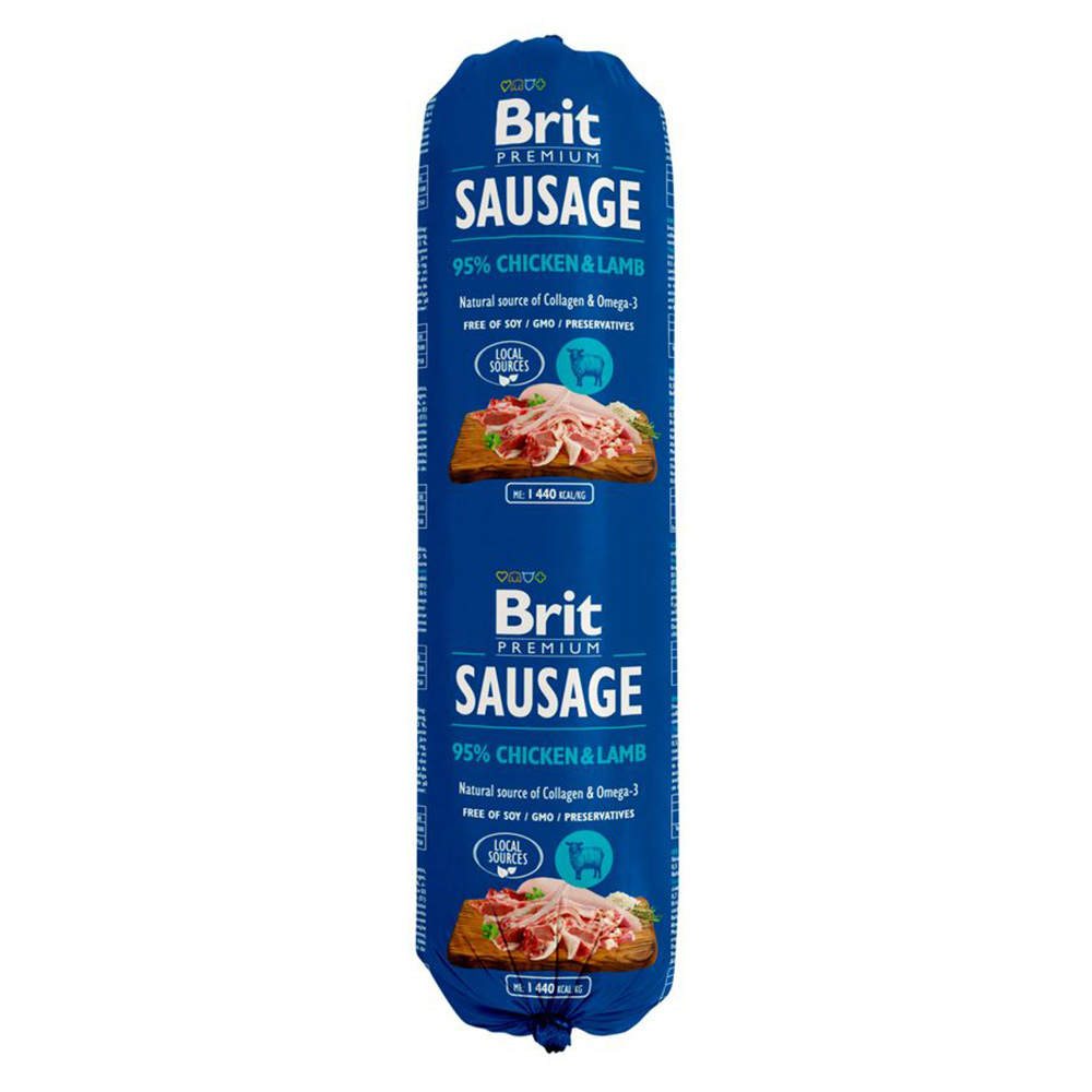 Brit Sausage 12 x 800 g - Truthahn & Erbsen von Brit Premium
