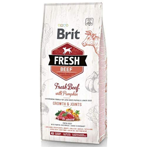 Brit 2,5kg Fresh Puppy & Junior Large, Beef & Pumpkin, Bones & Joints Hundefutter, 2.5 kg (1er Pack) von BURBERRY