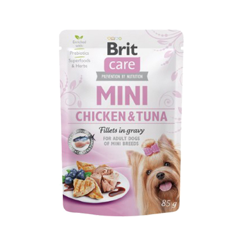 Brit Care Adult Mini Dog - Fillets in Gravy - Huhn und Thunfisch - 24 x 85 g Brit Care Adult Mini Dog - Fillets in Gravy - Huhn und Thunfisch - 24 x 85 g von Brit