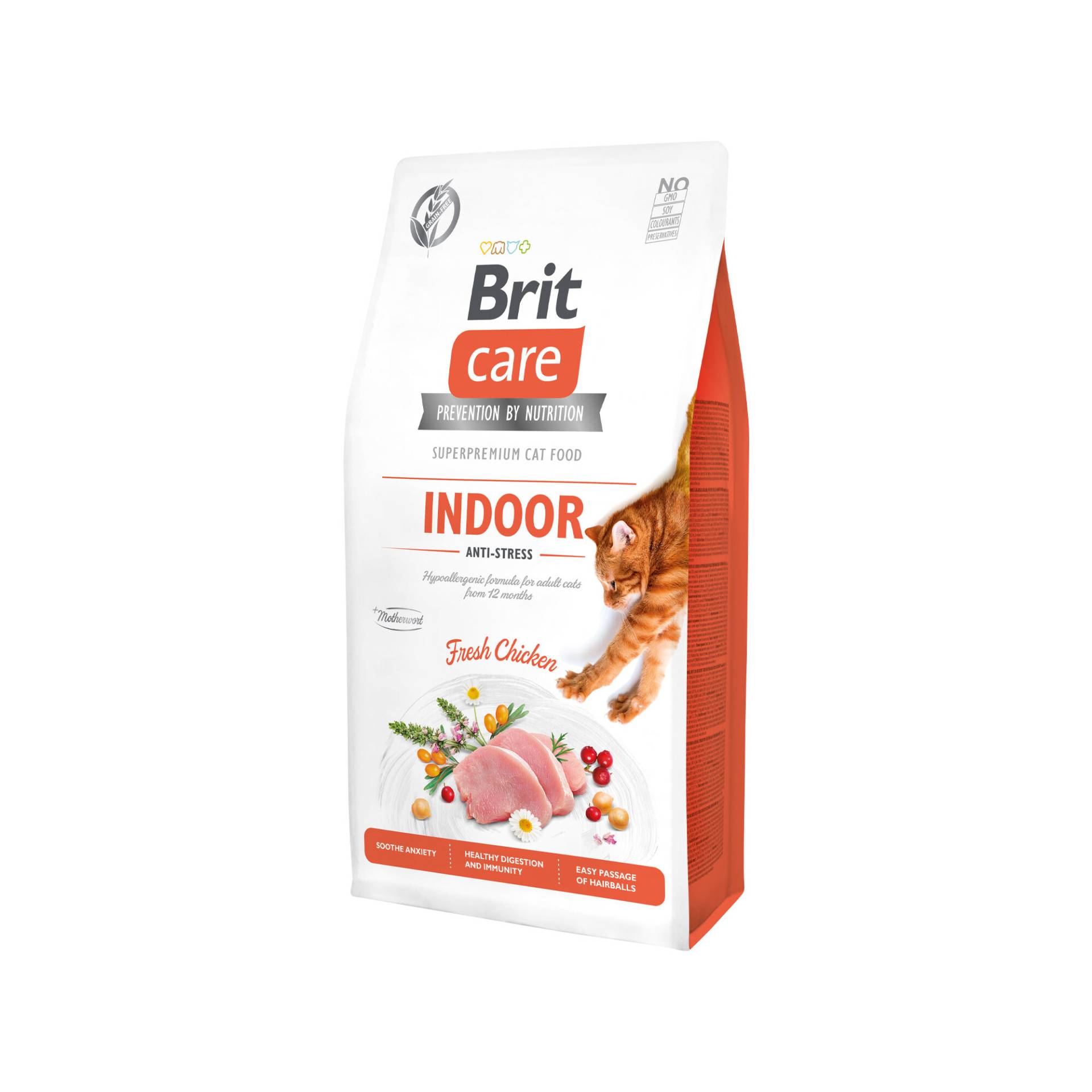 Brit Care Katze - ohne Getreide, Indoor, Anti-Stress - 2 kg von Brit