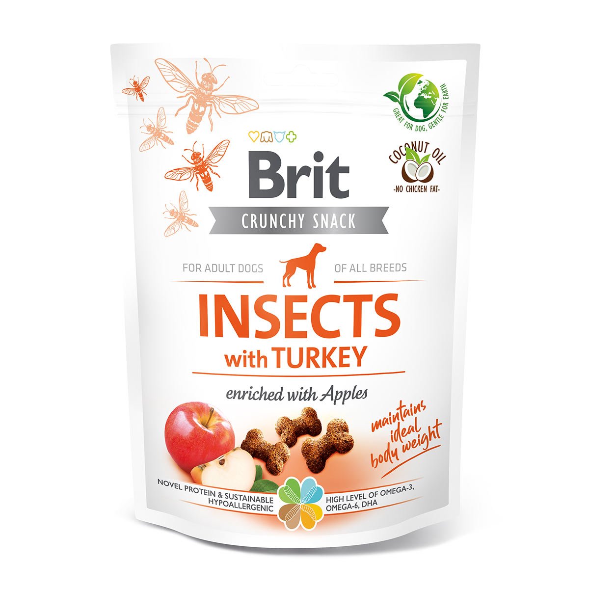 Brit Crunchy Cracker-Insekten, Truthahn und Äpfel 200g von Brit