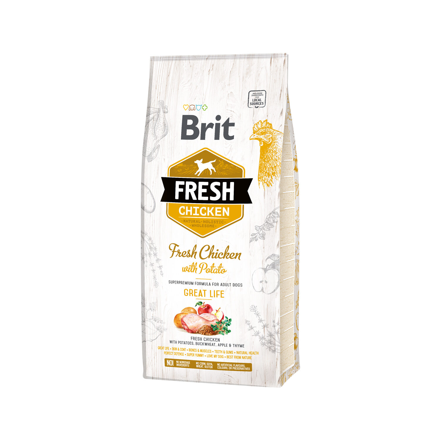 Brit Fresh Chicken with Potato Adult - 12 kg von Brit
