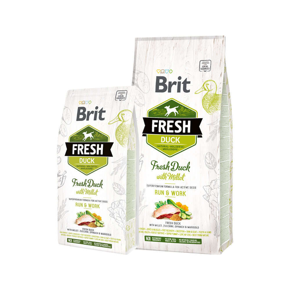 Brit Fresh Duck with Millet Active Run & Work - 12 kg von Brit