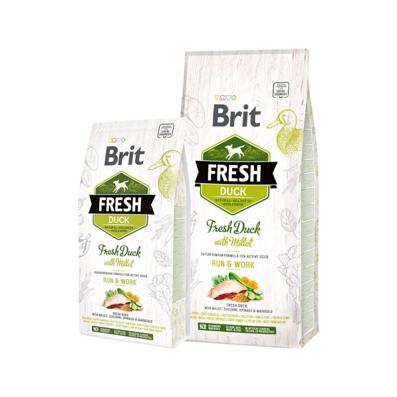 Brit Fresh Duck with Millet Active Run & Work - 12 kg von Brit