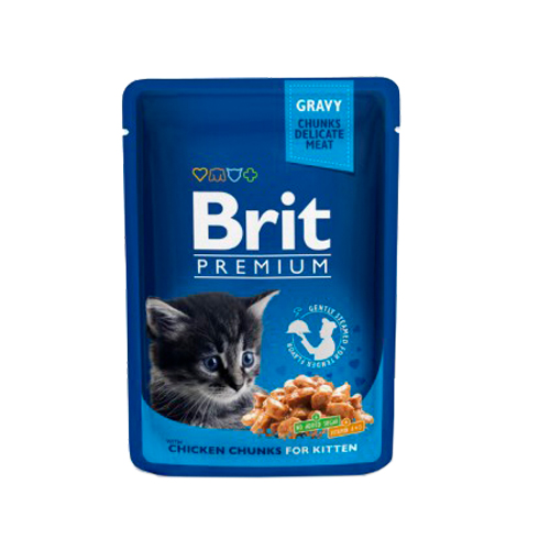 Brit Premium Cat Pouches - Kitten - Huhn - 24 x 100 g Brit Premium Cat Pouches - Kitten - Huhn - 24 x 100 g von Brit