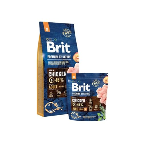 BRIT Premium by Nature Adult M Adulto MANZANA, Pollo, MAÍZ 15 KG von Brit