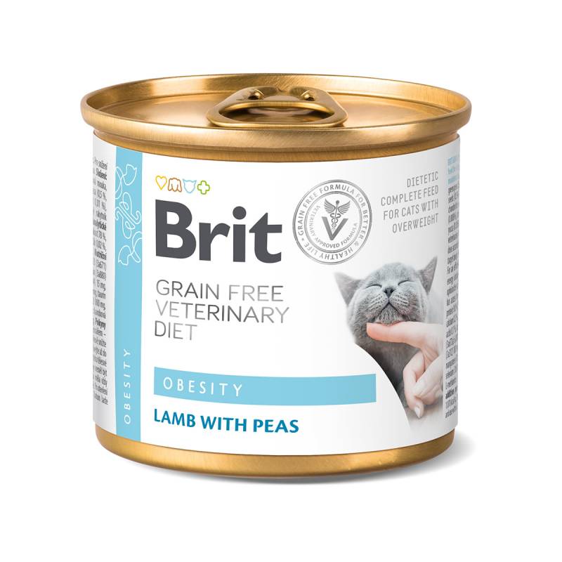 Brit Vet Diet Cat Cans Obesity 6x200 g von Brit