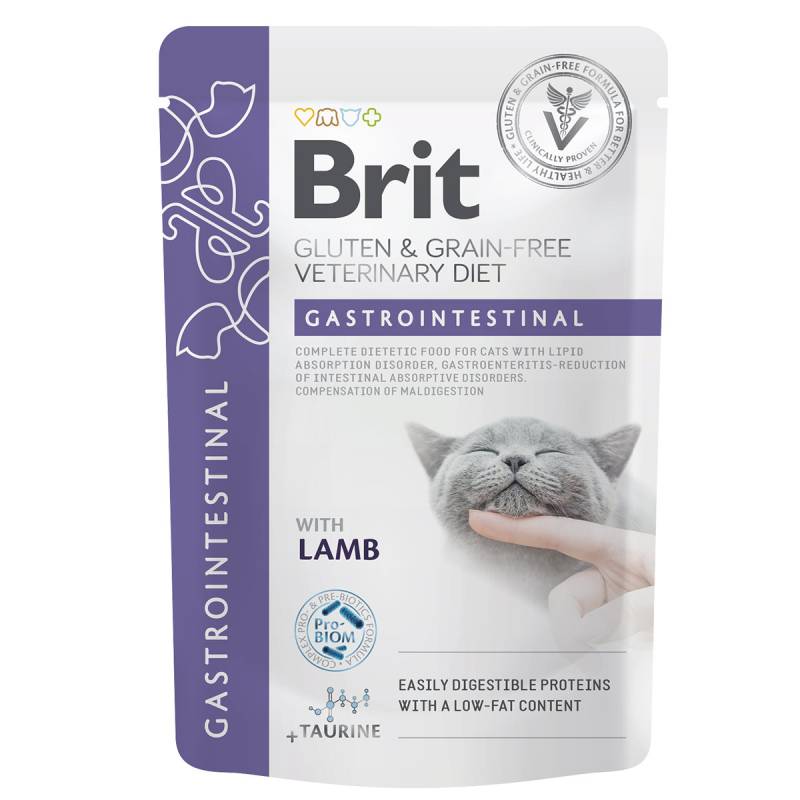 Brit Vet Diet Cat Fillets in Gravy Gastrointestinal 12x85 g von Brit