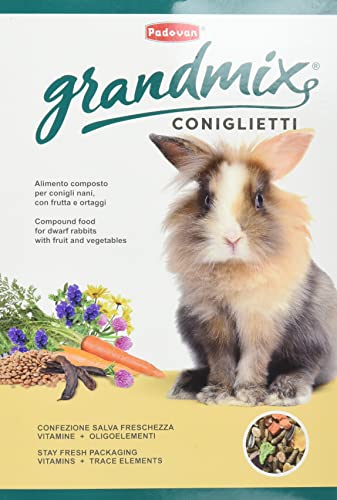Padovan Grandmix Kaninchen - Komplettfutter für Kaninchen mit Obst und Gemüse - 850 g Padovan Grandmix Kaninchen - Komplettfutter für Kaninchen mit Obst und Gemüse - 850 g von Padovan