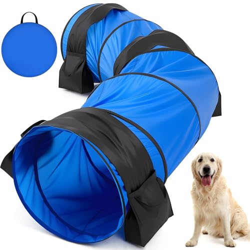 71,1 cm extra großer Hunde-Agility-Tunnel mit Sandsäcken, 3 m, Agility-Trainingsgerät, Tunnel mit 3 Sandsäcken, Tragetasche und 4 Erdspießen, für alle mittleren und großen Hunde, Outdoor-Sportarten von Briwooody
