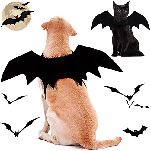 Brocarp Hundefledermausflügel, Halloween-Kostüm, Hunde-Outfits, für Katzen und kleine, mittelgroße und große Hunde (L), Welpenfledermaus verkleiden sich lustig, coole Bekleidung (groß) von Brocarp