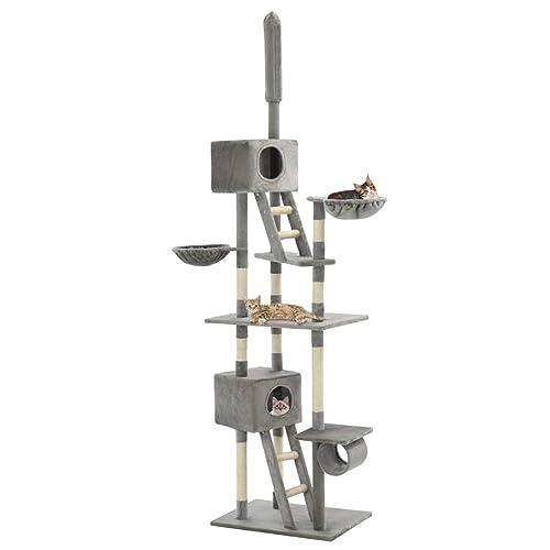 Brokky Katzen-Kratzbaum Sisal 230-260 cm Katzenkratzbaum Cat Tree Katzen Kratzbaum Katzen ZubehöR Indoor Grau Brokky Katzen-Kratzbaum Sisal 230-260 cm Katzenkratzbaum Cat Tree Katzen Kratzbaum Katzen ZubehöR Indoor Grau von Brokky