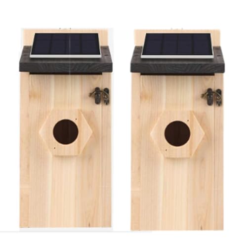 2er Set Nistkasten für Wildvögel, Nistkästen für Vögel für draußen wetterfest, Vogelhaus zum aufhängen, Großer nesträubersicherer, Nistkasten für Meise, Spatzen, Rotkehlchen, Wellensittich und Amsel 2er Set Nistkasten für Wildvögel, Nistkästen für Vögel für draußen wetterfest, Vogelhaus zum aufhängen, Großer nesträubersicherer, Nistkasten für Meise, Spatzen, Rotkehlchen, Wellensittich und Amsel von BrooBirder