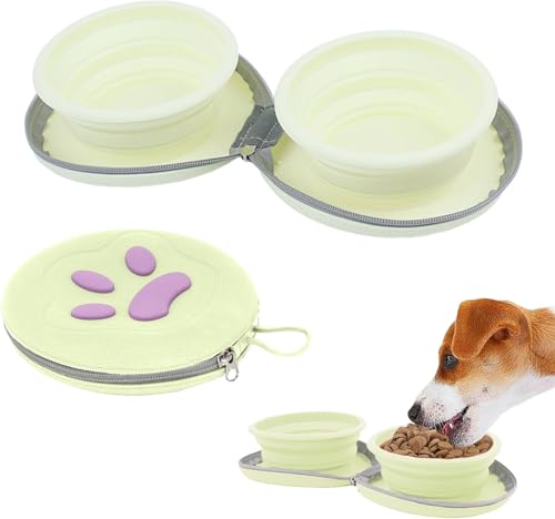 Hundenapf Faltbar, 900ml Futternapf Hund, Fressnapf Hund Edelstahl, Napf Hunde Unterwegs, Hundenäpfe Plastik mit Griff, Hundeschüssel Camping und Wandern, Tragbarer Wassernapf für Große/Kleine Hunde,D Hundenapf Faltbar, 900ml Futternapf Hund, Fressnapf Hund Edelstahl, Napf Hunde Unterwegs, Hundenäpfe Plastik mit Griff, Hundeschüssel Camping und Wandern, Tragbarer Wassernapf für Große/Kleine Hunde,D von BrooBirder