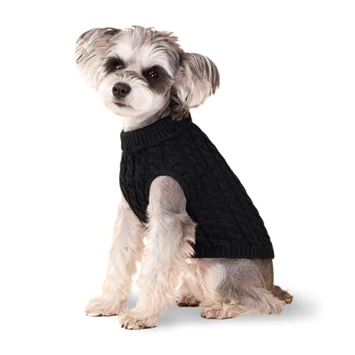 Hundepullover, Rollkragenpullover, Hunde Pulli für Kleine und Mittelgroße Hunde, Warme Hundekostüm für Chihuahua, Bulldoggen, Yorkshire Terrier, Cocker Spaniel, Bequem und Atmungsaktiv (Schwarz,M) Hundepullover, Rollkragenpullover, Hunde Pulli für Kleine und Mittelgroße Hunde, Warme Hundekostüm für Chihuahua, Bulldoggen, Yorkshire Terrier, Cocker Spaniel, Bequem und Atmungsaktiv (Schwarz,M) von BrooBirder