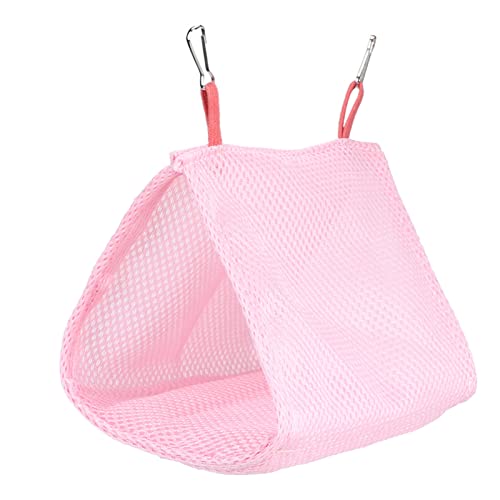 Brrnoo Atmungsaktives Netzhängematte, Käfigspielzeug für Kleine Haustiere, Sommerhängematte für Vögel, Papageien, Zuckergleiter, Hamster, Mäuse, Eichhörnchen, Chinchillas, Atmen (Rosenate) von Brrnoo