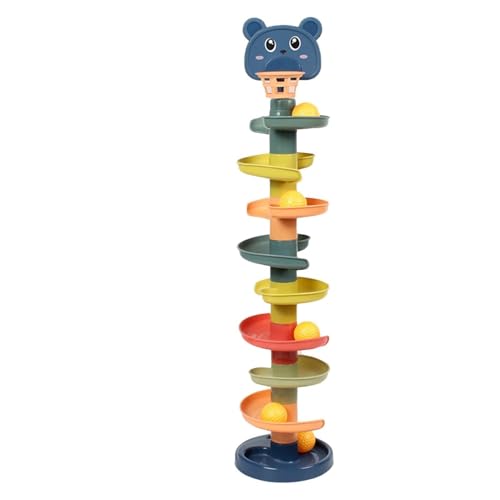 Brrnoo Ball Drop Toy, Ball Tower für Kleinkinder Regenbogen -Turm - Drop Kleinkindspielzeugballturm für Kleinkinder, and Roll Tower, Kleinkindballspielzeug für Vorschullehrspiele Spielzeug Spielzeug von Brrnoo