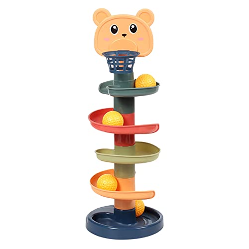 Brrnoo Ball Drop Toy, Ball Tower für Kleinkinder Regenbogen -Turm - Drop Kleinkindspielzeugballturm für Kleinkinder, and Roll Tower, Kleinkindballspielzeug für Vorschullehrspiele Spielzeug Spielzeug von Brrnoo