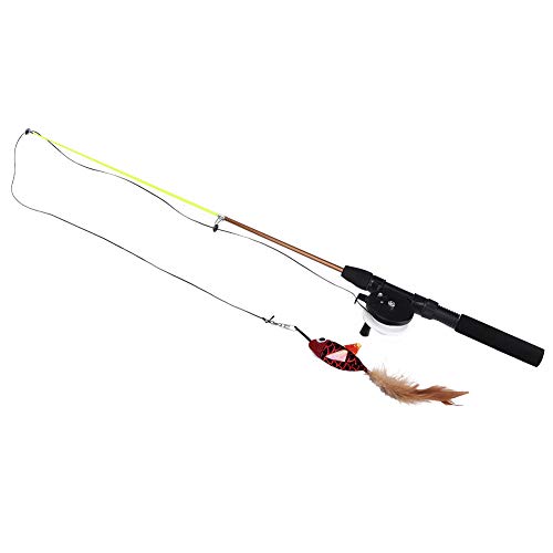Brrnoo Katzenspielzeug, Einziehbar (roter Fisch) von Brrnoo