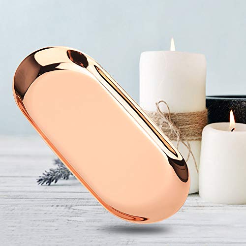 Brrnoo Kerzenschale, Edelstahl Aromatherapie Kerzenwerkzeug Große Aufbewahrungsschale 430 Kerzenplatten und Tablettschalen Organizer (großes Roségold) von Brrnoo