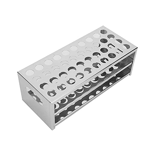Brrnoo Testrohrregale, Röhrchenhalter 40 Löcher Laborrohrhalter Edelstahl -Testrohrhalter Laborausrüstung Ausrüstungsrohrhalter Rack Universal für Stiftbürsten (15,5 mm*40 Löcher) von Brrnoo