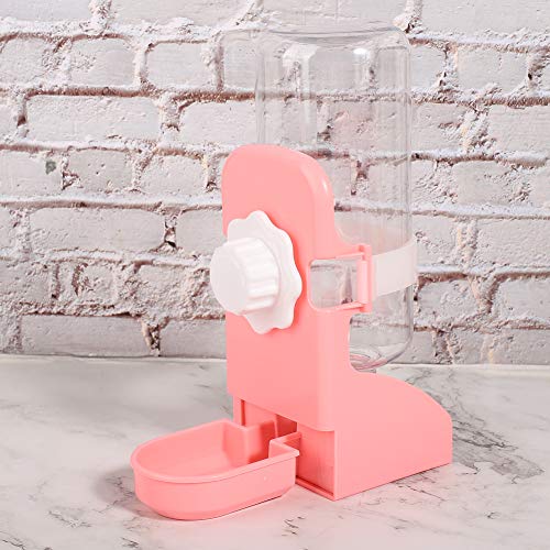 Bunny Food Bowl, Papageien Hamster Wasserbrunnen Meerschweinchen Wasserflasche Kaninchen Wasserspender Plastik Hänge Haustier Katzenwasserspender Futtermittel für Kaninchen Katze Welpen (PINK) von Brrnoo