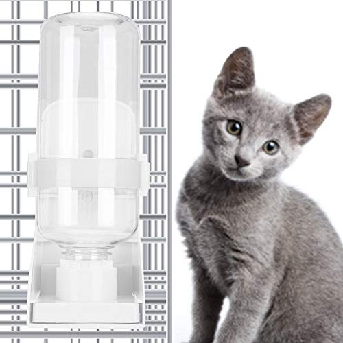 Bunny Food Bowl, Papageien Hamster Wasserbrunnen Meerschweinchen Wasserflasche Kaninchen Wasserspender Plastik Hänge Haustier Katzenwasserspender Futtermittel für Kaninchen Katze Welpen (White) von Brrnoo