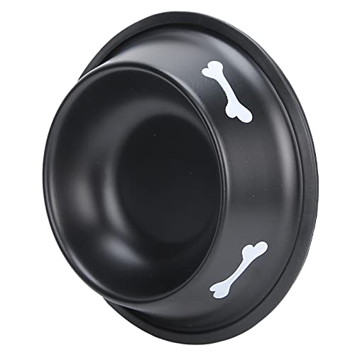 Edelstahlhundschalen, Hundeschalen für Nahrung und Wassermetallhundschalen Katzenfutterschale Haustier Fütterungsschale Stapelbare Welpengerichte für Innenkatzen Kleine Hunde (Black) von Brrnoo
