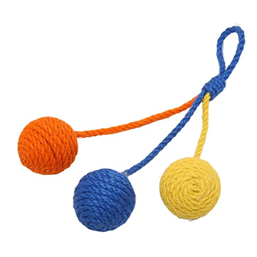 Hängende Katzenspielzeug, Sisalkugeln für Katzen Zum Kratzen, Taschen, Biss oder Katzenspielzeugkugeln Katzen -Seilspielzeug Interaktive Katze Kauen Spielzeug für Innenkatzen Kätzchen (Blau, Gelb, Hängende Katzenspielzeug, Sisalkugeln für Katzen Zum Kratzen, Taschen, Biss oder Katzenspielzeugkugeln Katzen -Seilspielzeug Interaktive Katze Kauen Spielzeug für Innenkatzen Kätzchen (Blau, Gelb, von Brrnoo
