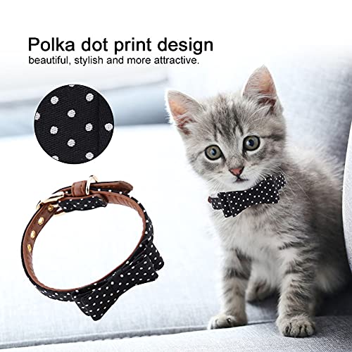 Hundefliege, Verstellbare PU Leder Hunde Biege Bindung Hunde Bowties Biege Biegekragenpapierkragen mit Bowtie für Kleine Mittelgroße oder Große Jungen und Mädchenhund (1,5 * 47 cm) von Brrnoo