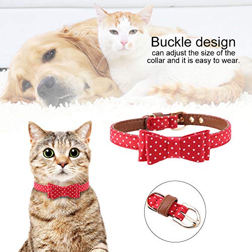 Hundefliege, Verstellbare PU Leder Hunde Biege Bindung Hunde Bowties Biege Biegekragenpapierkragen mit Bowtie für Kleine Mittelgroße oder Große Jungen und Mädchenhund (1,5 * 47 cm) von Brrnoo