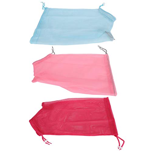 Katzenbadetasche, Atmungsaktive Katze Pflege Waschmaschinen -Beutel Hundehänger für Nagelkatze Katze Pflegebeutel Bade Polyester Weicher Waschbeut (Blau + Rose Rot + Pink) von Brrnoo