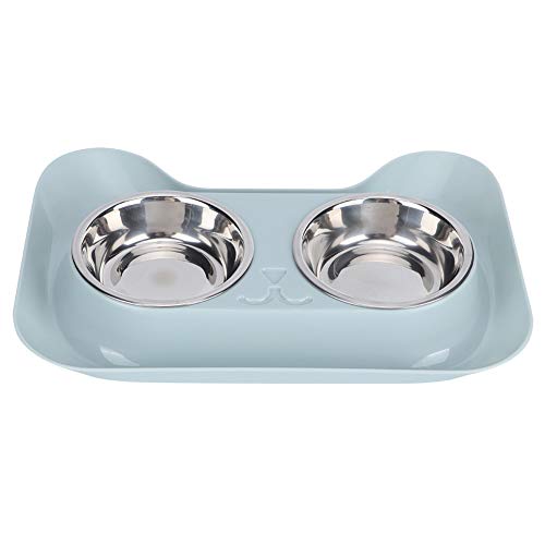 Katzenfutter und Wasserschüssel Set, Doppelhunde Katzenschalen Katzenfutter Schüssel Welpe Schalen Edelstahl Wasser Futterbecken Fütterungsversorgung Futtermittelfutter für Kleine Katzen Hunde, (BLUE) Katzenfutter und Wasserschüssel Set, Doppelhunde Katzenschalen Katzenfutter Schüssel Welpe Schalen Edelstahl Wasser Futterbecken Fütterungsversorgung Futtermittelfutter für Kleine Katzen Hunde, (BLUE) von Brrnoo