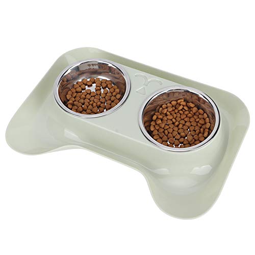 Katzenfutter und Wasserschüssel Set, Doppelhunde Katzenschalen Katzenfutter Schüssel Welpe Schalen Edelstahl Wasser Futterbecken Fütterungsversorgung Futtermittelfutter für Kleine Katzen Hunde, Katzenfutter und Wasserschüssel Set, Doppelhunde Katzenschalen Katzenfutter Schüssel Welpe Schalen Edelstahl Wasser Futterbecken Fütterungsversorgung Futtermittelfutter für Kleine Katzen Hunde, von Brrnoo