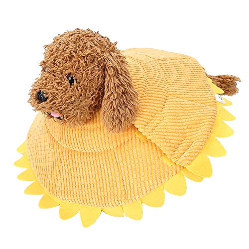 Katzenkegelkragen Weiche Sonnenblume Plüsch Cover Katze Donut Kragen Elizabethaner Kragen für Katzen Haustier Halskragen Katzenkegel, um Nicht Mehr nach Kleinen Bis Großen Katzen Kätzchen nach der (L) von Brrnoo