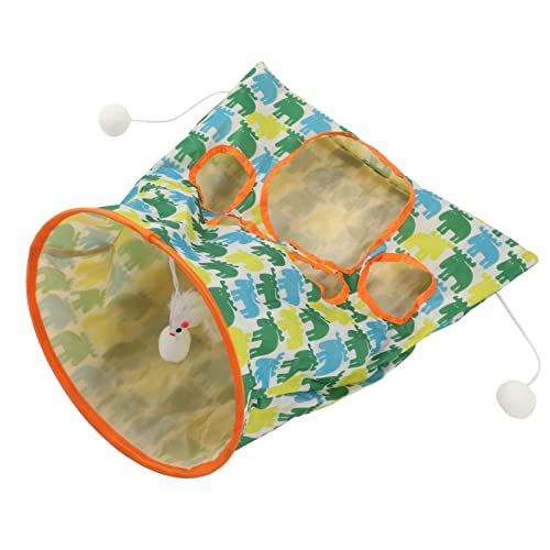 Katzentunnel für Innenkatzen, Crinkle -Bag -Spielzeug für Katzen Spielen Tunnel Katze Crinkle Mat Hamster Spielen Tunnel Spielzeugkatze Schlaftag Kätzchen Zum Verstecken und Fangen 3 Schichten von Brrnoo