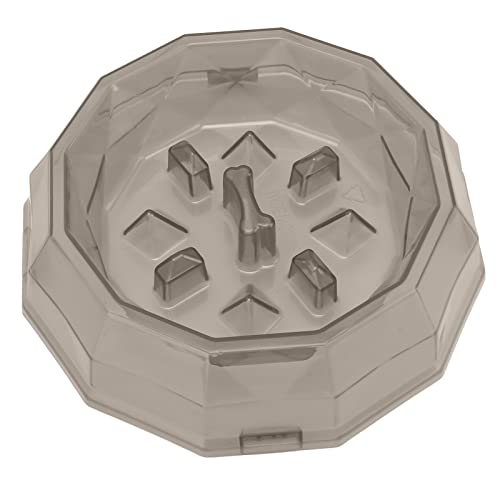 Langsame Feeder Hundeschalen, Interaktives Puzzlespielzeug Langsam Essen Hundeschale Katzenfutter -Puzzle Vermeiden Sie Verdauungshilfe Hunde Langsames Fütterungsrätsel für Hunde und Katzen (Grey) von Brrnoo