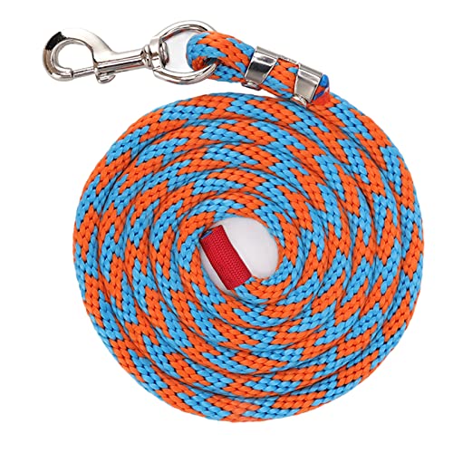 Pferdeseil, Nylon Pferdseil Pferde Halfter und Bleiseil -Bleiseile für Pferde Horse Traction Seil für Viehstierpferd -Training 6,6 Fuß Lang (Blau-Orange) von Brrnoo