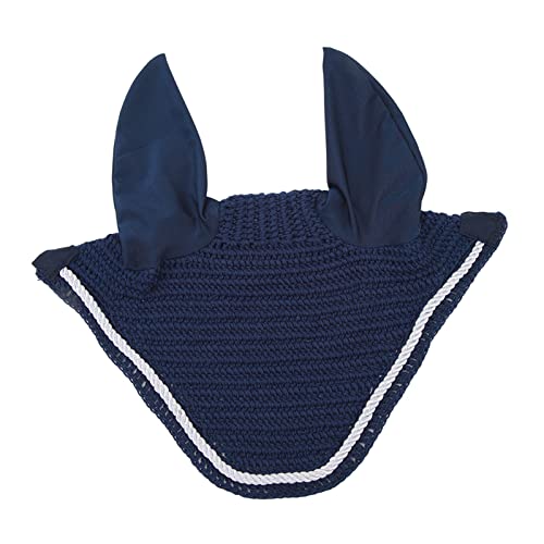 Pferdesohrnetz, Pferdohr Bonnet Elastische Fliege Motorhaube Pferdohr Netto Netto Netzhandhandhandhand Häkelte Ohrmuffs für den Schutz der Ohren Marine Blau Pferdesohrnetz, Pferdohr Bonnet Elastische Fliege Motorhaube Pferdohr Netto Netto Netzhandhandhandhand Häkelte Ohrmuffs für den Schutz der Ohren Marine Blau von Brrnoo