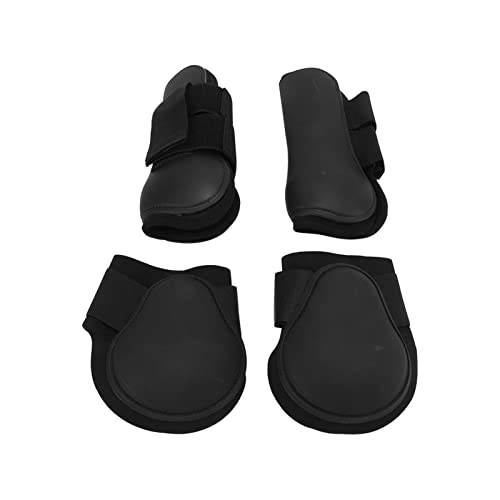 Pferdestiefel, 4pcs Hindernissprung -Leggings Pferdebeige Getriebe Horse Sprünge Schienenstiefel für Pferde Vorderbein Zum Reiten von Stoßdämpfer Jumping -Wettbewerb (1 Schwarz einstellen Große Pferdestiefel, 4pcs Hindernissprung -Leggings Pferdebeige Getriebe Horse Sprünge Schienenstiefel für Pferde Vorderbein Zum Reiten von Stoßdämpfer Jumping -Wettbewerb (1 Schwarz einstellen Große von Brrnoo
