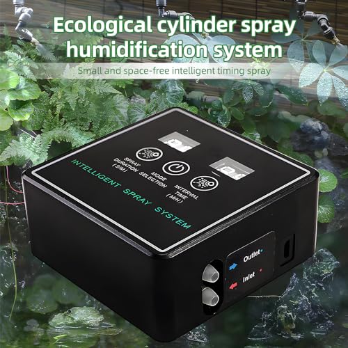 Reptilienmister, Reptiliennebel Smart Spray System Reptile Luftbefeuchter Reptilien Nebel -Touchscreen -Controller Reptile Automatisch für Terrarien Amphibian Lizard Schlange Frosch (10 m 3 Düsen) von Brrnoo