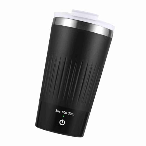 Selbstrührende Tasse, 300 Ml 3 Geschwindigkeiten Selbstrührende Tasse Mischung Tassen Automatische Magnetische Rührkaffeetasse für Kaffee Milch Kakao Heiße Schokolade (Black) von Brrnoo