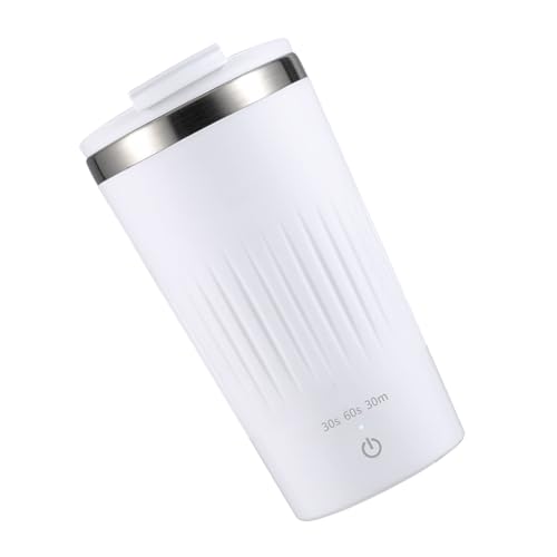 Selbstrührende Tasse, 300 Ml 3 Geschwindigkeiten Selbstrührende Tasse Mischung Tassen Automatische Magnetische Rührkaffeetasse für Kaffee Milch Kakao Heiße Schokolade (White) von Brrnoo