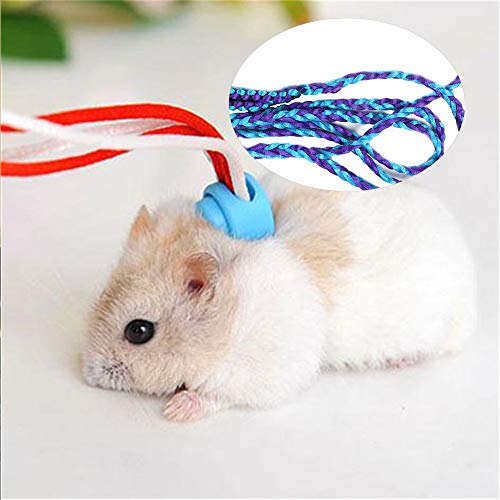 Verstellbare, aus Nylon Geflochtene Leine für Kleine Haustiere, Eichhörnchen und Hamster, Lange Länge, Glockendesign für Lauftraining mit Freiheit, Speziell für (Blauer und Verstellbare, aus Nylon Geflochtene Leine für Kleine Haustiere, Eichhörnchen und Hamster, Lange Länge, Glockendesign für Lauftraining mit Freiheit, Speziell für (Blauer und von Brrnoo