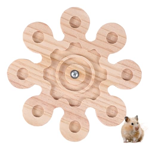 Bruislard Chinchilla rotierendes Kauspielzeug, natürliches Holz, schleifen, Meerschweinchen-Spielzeug für Käfig, Hamster, interaktives Rad-Hängeübungszubehör für Zähne, Kauzubehör Bruislard Chinchilla rotierendes Kauspielzeug, natürliches Holz, schleifen, Meerschweinchen-Spielzeug für Käfig, Hamster, interaktives Rad-Hängeübungszubehör für Zähne, Kauzubehör von Bruislard