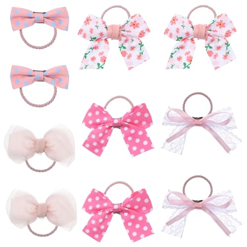 Hundehaarschleife mit Schleife, 10 Stück, Sakura, rosa, niedliche Hundehaarschleifen mit Gummibändern, kleine Größe, für Welpen, Katzen, Haustiere Hundehaarschleife mit Schleife, 10 Stück, Sakura, rosa, niedliche Hundehaarschleifen mit Gummibändern, kleine Größe, für Welpen, Katzen, Haustiere von Bruislard
