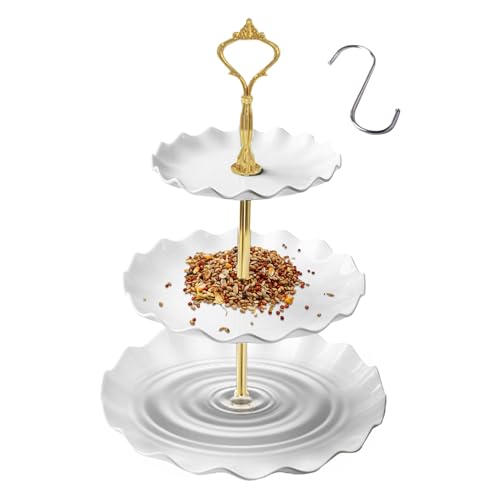 Bird Bath Feeder, 3-Layer Combo Water and Food Tray, Pet Accessory for Parrots, Parakeets, Budgies, Sparrows, Sturdy Outdoor Birdbath for Backyard, Garden, Aviary, Bird Watching Bird Bath Feeder, 3-Layer Combo Water and Food Tray, Pet Accessory for Parrots, Parakeets, Budgies, Sparrows, Sturdy Outdoor Birdbath for Backyard, Garden, Aviary, Bird Watching von Bsbkoj