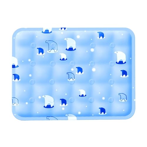 Bsbkoj Dog Cooling Matte, großes Kennelkühlungspad, 59 x 40 cm, weicher atmungsaktiver Stoff, robuster Sommer-Reliefs Bed, rutschfestes Haustierkissen, für Sofa, Boden, Fußmatte, für den Innen- und von Bsbkoj