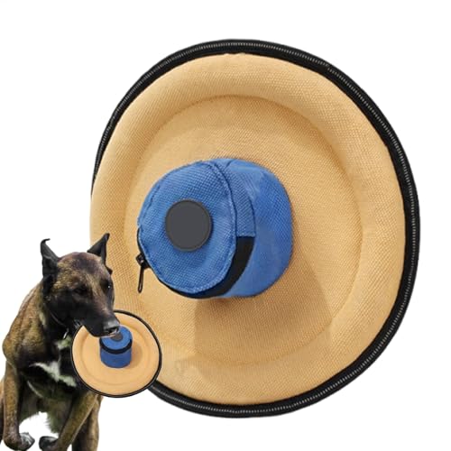 Bsbkoj Dog Flying Disc Toy, Soft Canvas Fetch Game, Sturdy Training Tool with Snack Bag, Lightweight & Safe on Teeth, Perfect for Outdoor Sport, Training and interactive play von Bsbkoj