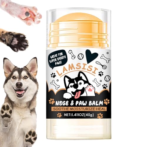 Bsbkoj Paw Pet and Nose Balm, Natural Moisturizing Cream, Adorable Camping Pets Grooming Balm, Soothing Hydration for Walking in Snow Beach Hiking Travel, Dogs, 3.07x1.42x1.42 inches von Bsbkoj